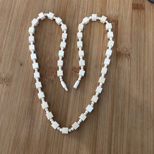 $38 Vintage Estate Bone Necklace  Total Length 23 & 1/2 Inches